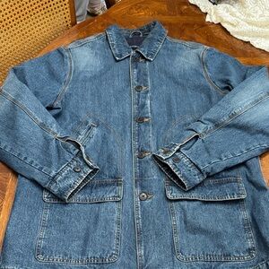 Lands' End Blue Denim utility Jacket for Men